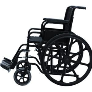 Silla de Ruedas Semiescritorio Reposa Brazos y Pies Desmontables - Imagen 3