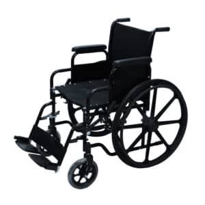 Silla de Ruedas Semiescritorio Reposa Brazos y Pies Desmontables - Imagen 1