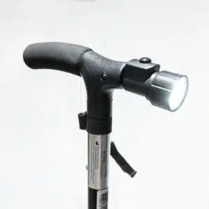 Bastón con soporte doble apoyo y linterna - Imagen 2