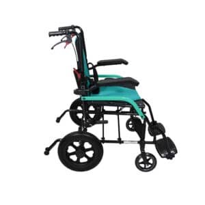 Silla de Ruedas de Transporte Reposa Brazos y Pies abatibles - Imagen 2