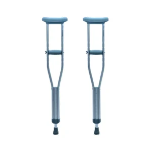 Muletas en Aluminio Color Gris y Altura Graduable - Imagen 1