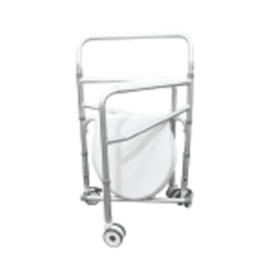 Silla Sanitaria en Acero cromado con Ruedas - Imagen 2