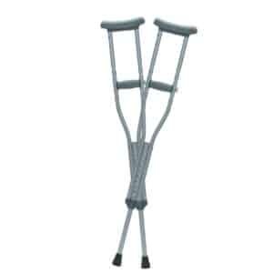 Muletas en Aluminio Color Gris y Altura Graduable - Imagen 1